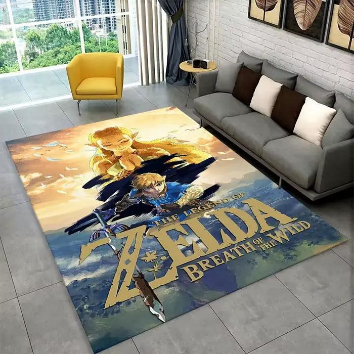 Tapis classique antidérapant Z-Zelda Cartoon Games pour salon