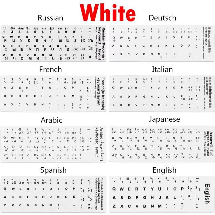Autocollants de clavier pour ordinateur portable
