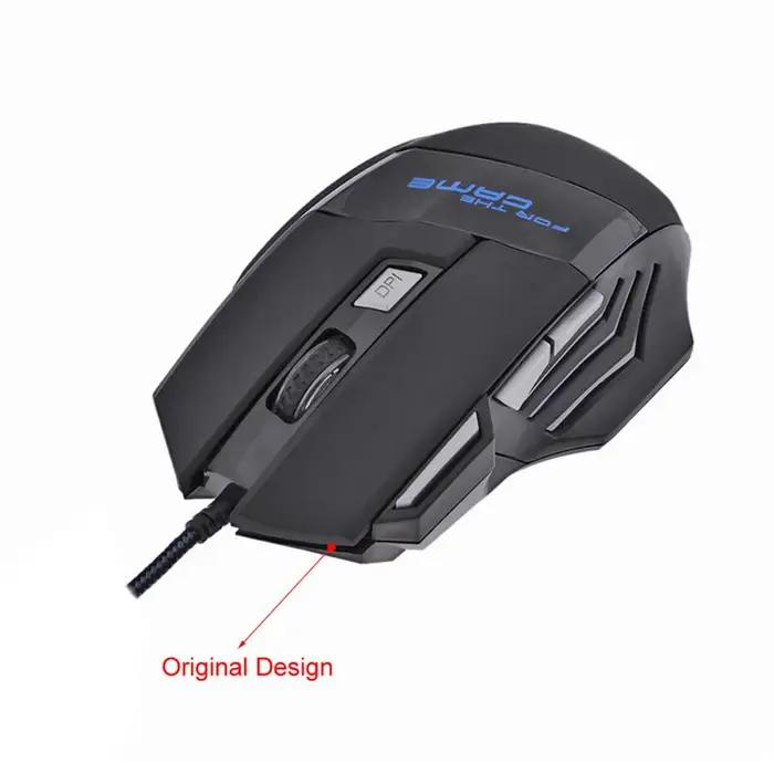 Souris de jeu avec rétroéclairage à 7 couleurs