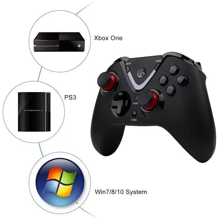 Manette de jeu sans fil avec éclairage LED