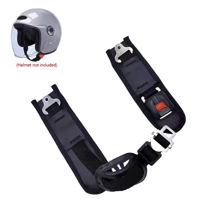 Stabilisateur de mentonnière pour casque de moto, boucle de fixation réglable et sécurisée pour mentonnière de casque de vélo électrique