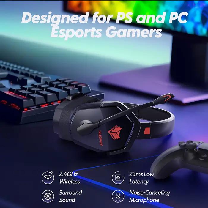 NUBWO G06 double casque sans fil Gamer avec Microphone 2.4GHz Bluetooth 5.3