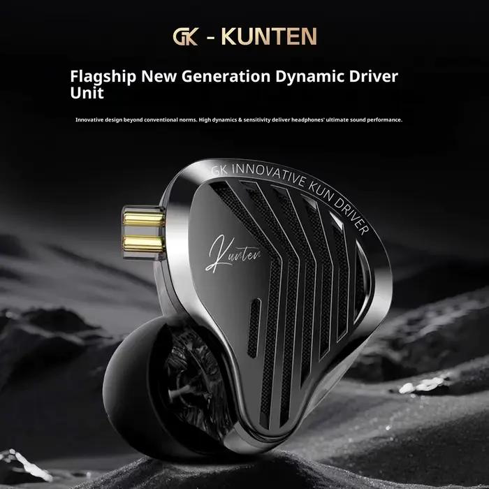 Kz Gk Kunten casque à entraînement dynamique Hifi 2pin écouteurs de basse lourde