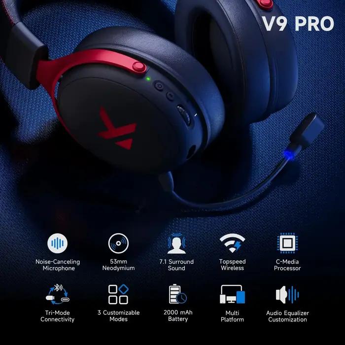 MCHOSE V9 Pro Gaming casque sans fil 7.1 Surround son