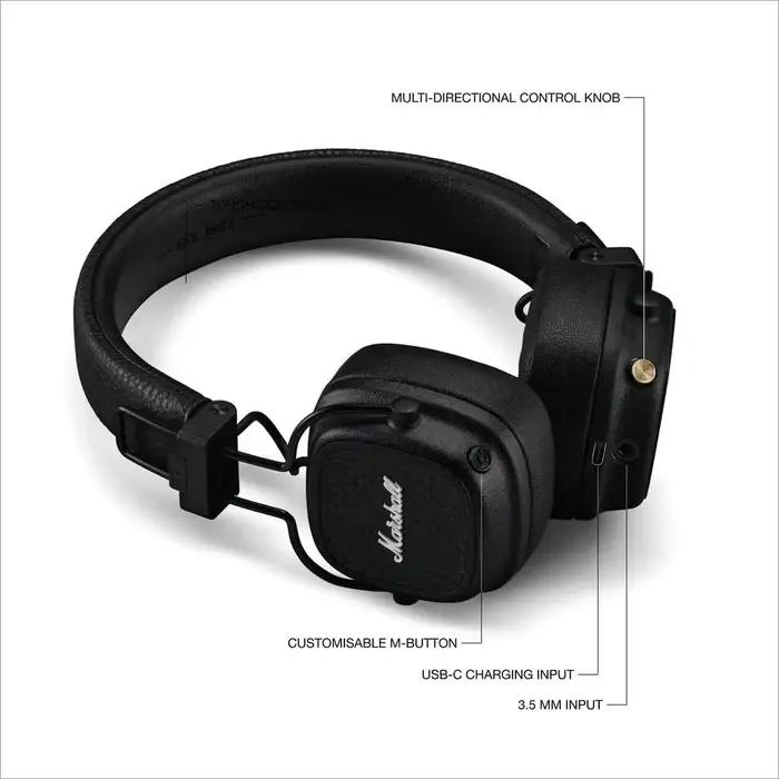 Casque Bluetooth Marshall Major V avec Microphone pour Jeu, Natation, Musique et Performances En Direct Occasions Spéciales