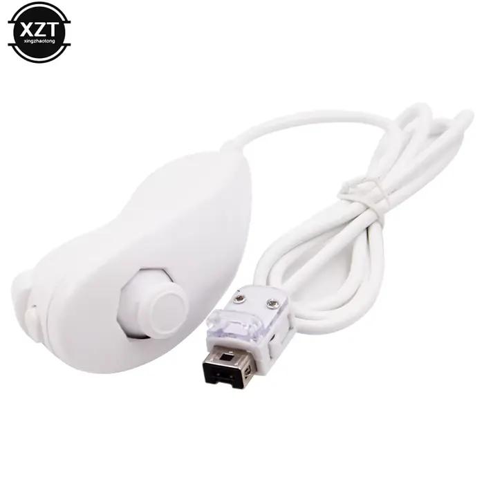 Nunchuck filaire pour Nintendo WIIU/WII contrôleur de jeu poignée de jeu incurvée à la main