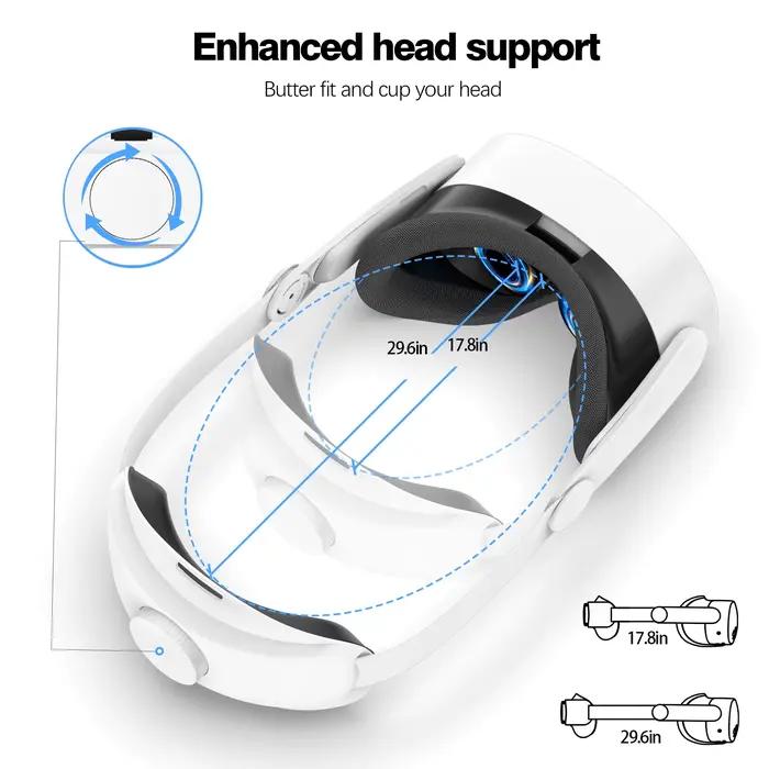 Sangle de tête Elite réglable compatible Meta Quest 3 Quest 3S accessoire VR confortable pour joueurs et utilisateurs réalité virtuelle occasions spéciales