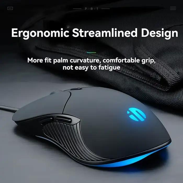 Souris filaire de jeu Macro 8800DPI réglable 6 boutons clic silencieux