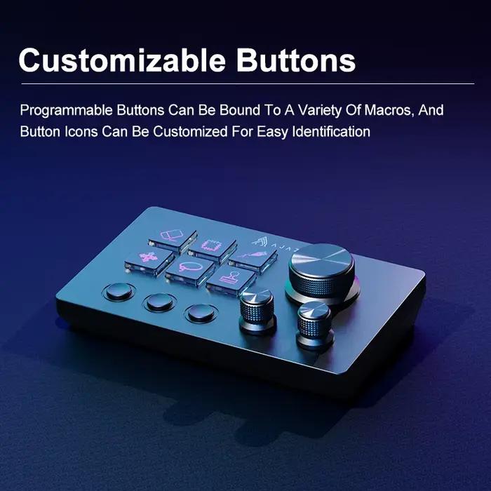 Ajazz AKP03E/153E – Console de bureau programmable avec boutons macro personnalisables