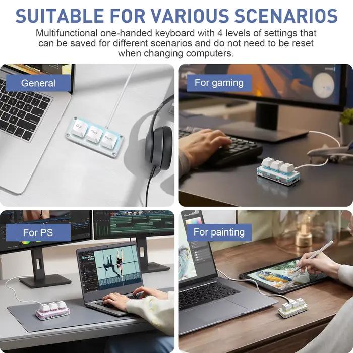 Clavier USB filaire SAYODEVICE à 3 touches