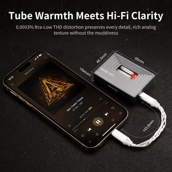 MUSEHiFi M3 Ultra JAN6418 Amplificateur de casque portable à tube à vide USB-C DAC & AMP avec décodage Type-C
