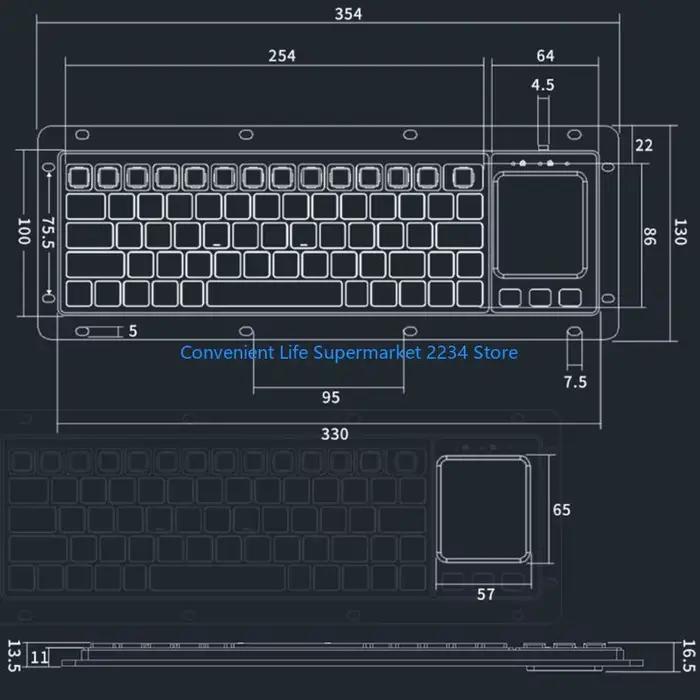 Claviers USB étanches antipoussière dotés pavés tactiles pour une utilisation industrielle améliorée