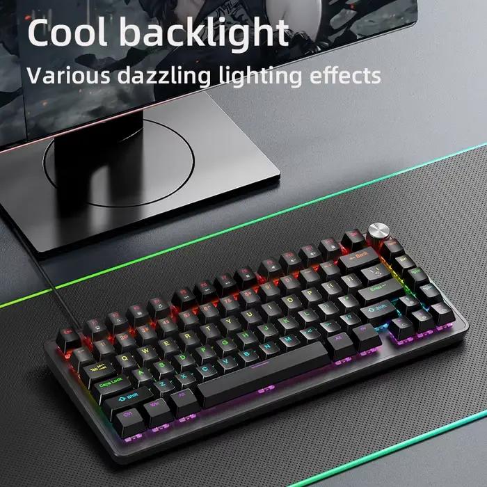 Clavier mécanique 75% filaire avec bouton multimédia