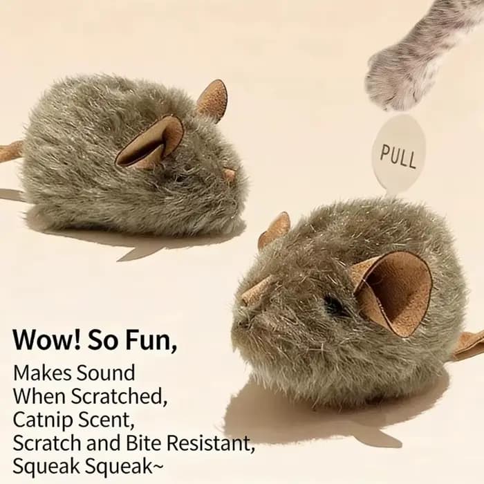 Jouet interactif en peluche pour chat