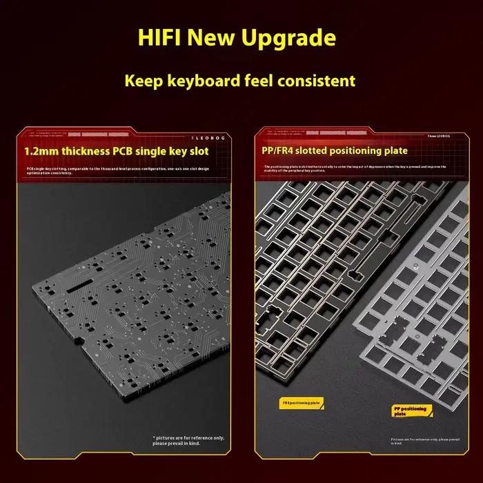 Clavier de jeu sans fil personnalisé Leobog Hi75C Pro 75 81 touches en aluminium BT 2.4G filaire Hotswap RGB Accessoires mécaniques Cadeau