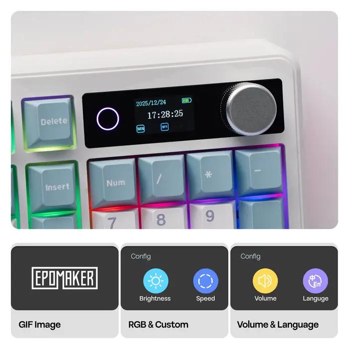 EPOMAKER TH99 PRO 96% ANSI disposition américaine clavier mécanique sans fil filaire/Bluetooth/2.4Ghz échangeable à chaud avec 10000mAh pour PC/Mac