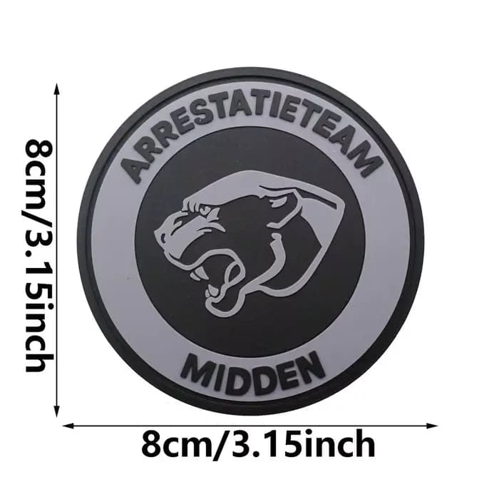 Patchs tactiques hollandais en PVC guépard avec support à crochet et boucle pour sacs à dos