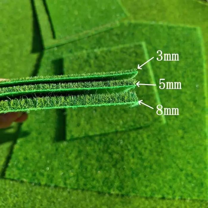 Tapis de pelouse artificielle de projet artisanal de bricolage, tapis d'herbe d'accessoire de chemin de fer modèle 15/30 cm 1/2 pièces