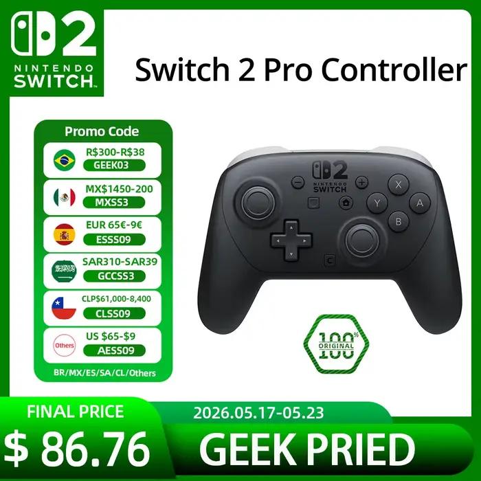Nouveau contrôleur Nintendo Switch 2 Pro avec réveil en un clic NFC