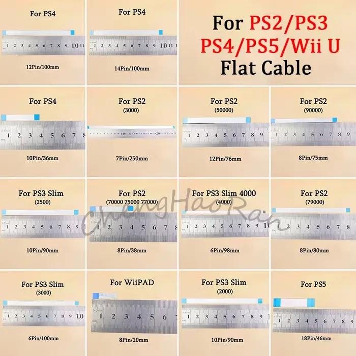 10 pièces pour PS5 PS4 PS3 PS2 WiiuPAD contrôleur flexible pour 6 7 8 10 12 14 18 broches interrupteur d'alimentation