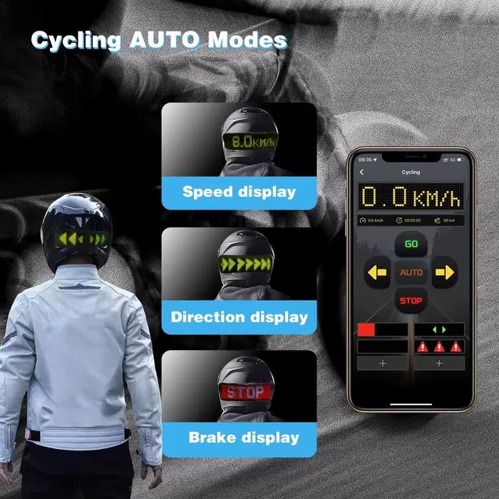 Feu arriere de casque led pour motards unisexe en polyester noir lumiere de signalisation pour casques et equipements de moto occasionnels