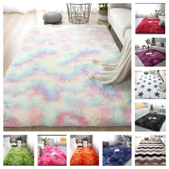 Tapis en velours épais pour salon, en peluche, pour chambre d'enfants, tapis de sol moelleux, fenêtre, chevet, décoration de la maison, tapis doux