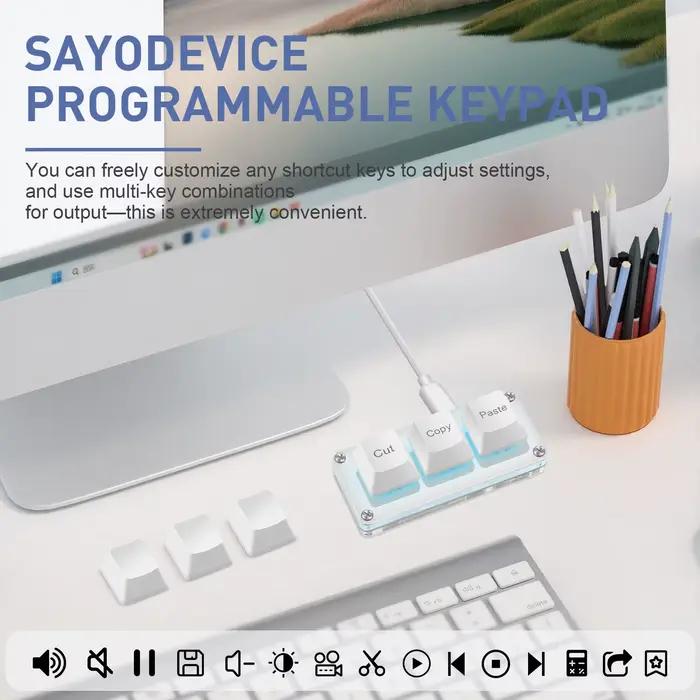 Clavier USB filaire SAYODEVICE à 3 touches