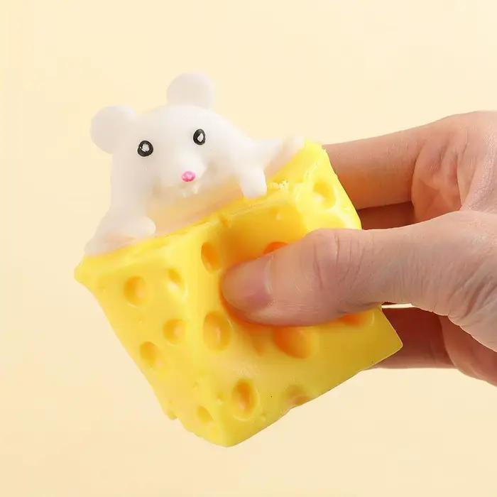 Jouet anti-stress pop-up en forme de souris de fromage