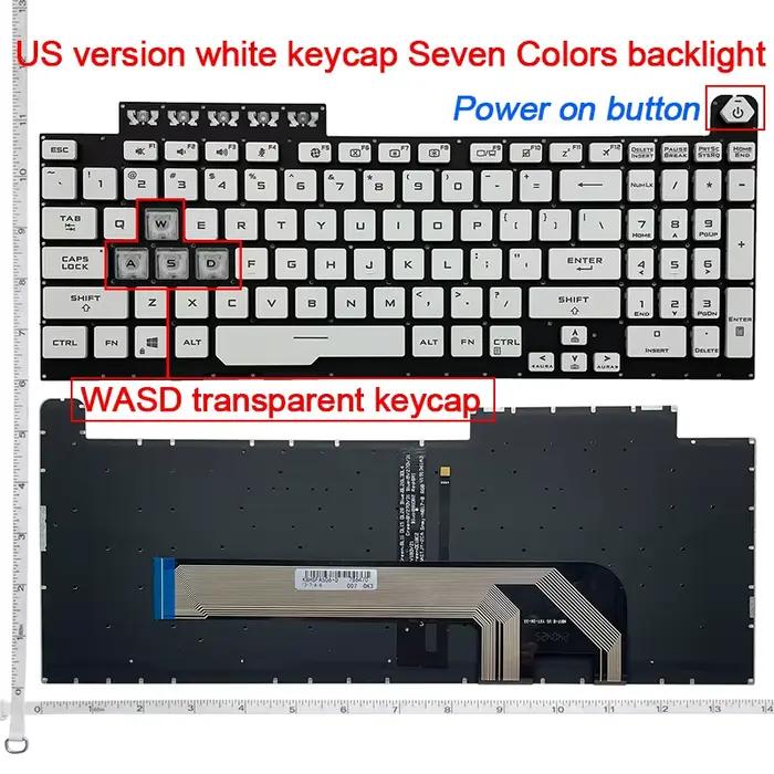 Clavier américain pour ASUS TUF Gaming A15 FA506 FA506iu FA506iv Fa506ii TUF A17 FA706 Fa706ii FA706iu FX506 FX506L FX706 FX706H TUF706
