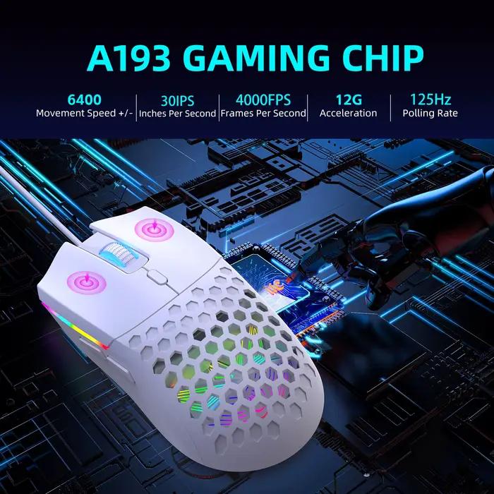 Souris de jeu RGB 6400CPI