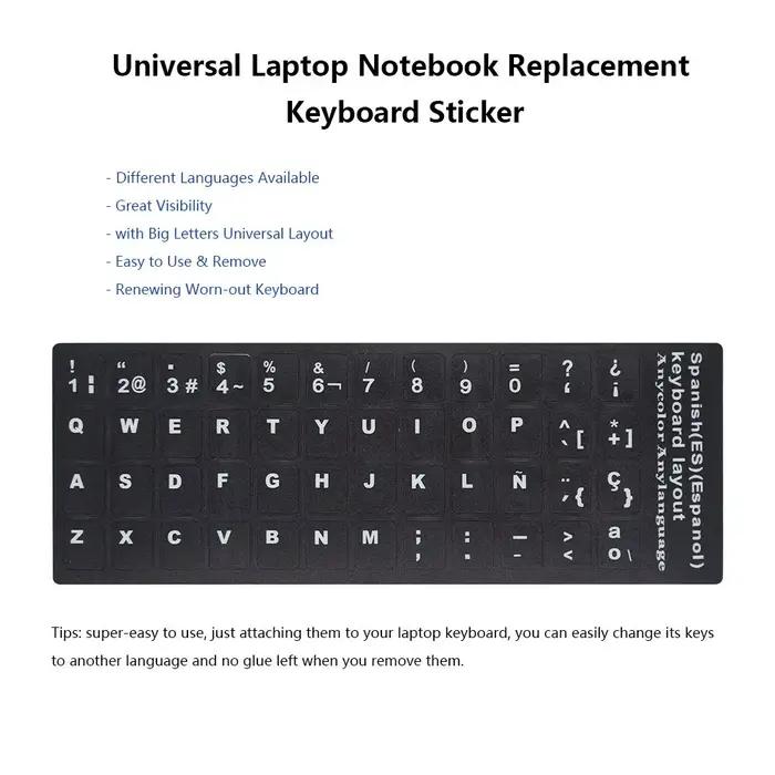 Autocollants de remplacement pour clavier d'ordinateur portable