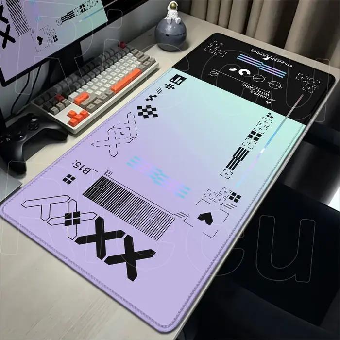 Tapis de souris Riccu Rose Imprimé CSGO 400x900mm pour clavier et souris antidérapant accessoire de jeu gaming occasionnels et cadeaux pour amateurs de CSGO