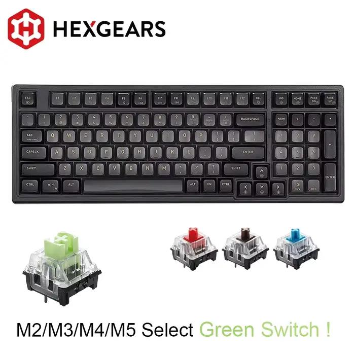 HEXGEARS M2 clavier mécanique 87 touches échange à chaud PBT Structure de joint blanc rétro-éclairé Macro défini