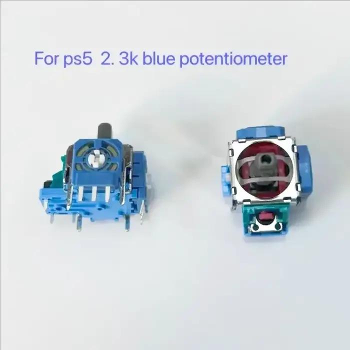 100 pièces d'origine, stick analogique bleu 2.3K pour manette Playstation 5 PS5