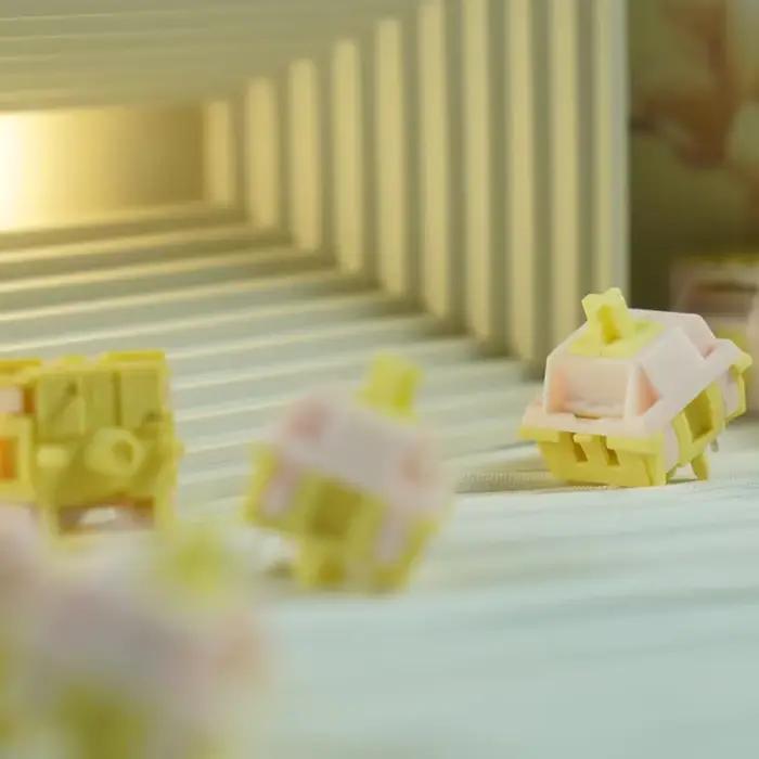 Interrupteurs de clavier mécaniques JJK HEIMAO Peach Cheese Switch Linear HiFi Crisp