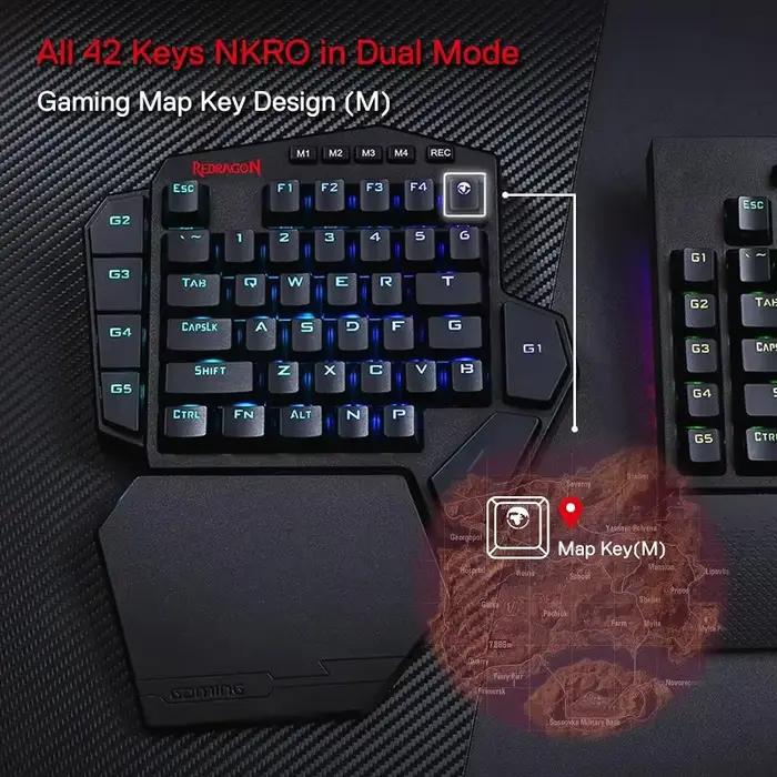 Nouveau clavier mécanique sans fil Redragon K585 PRO à une main