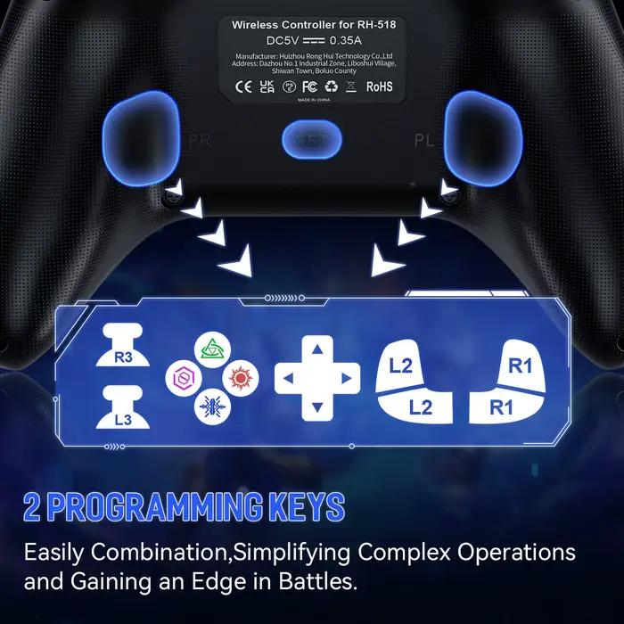 Manette de jeu pour PS5/PC Console filaire Dualsense prise en charge fonction de Vibration/Turbo/3.5mm