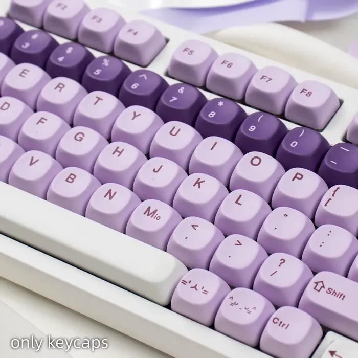 Clavier mécanique MOA Grape Milkshake Purple avec touches personnalisées en PBT par sublimation