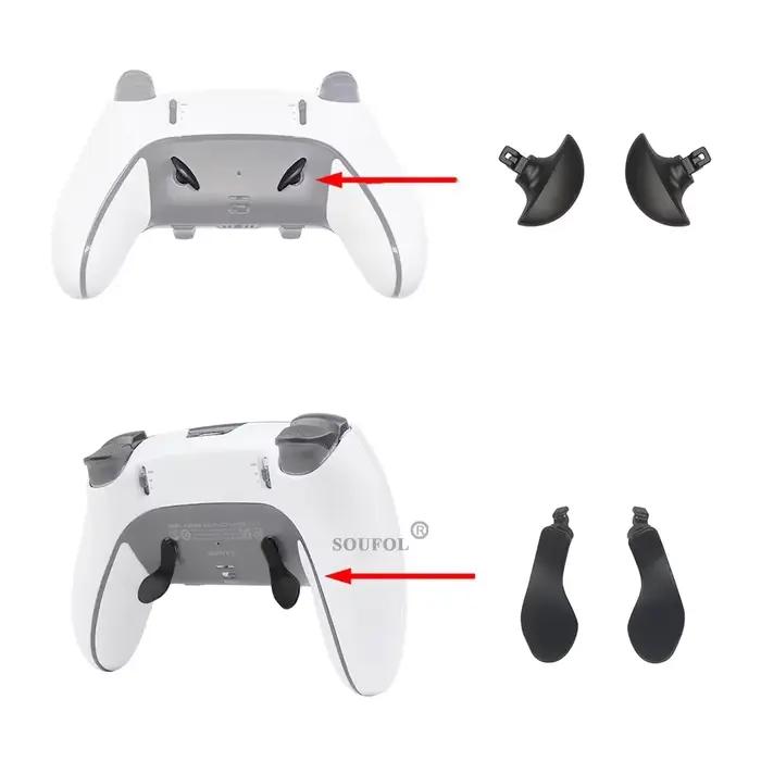 Boutons arrière en métal de remplacement professionnels pour manette de jeu PS5 Edge Elite