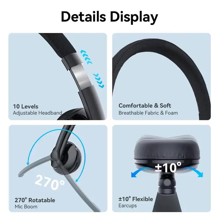 Casque filaire USB pour ordinateur