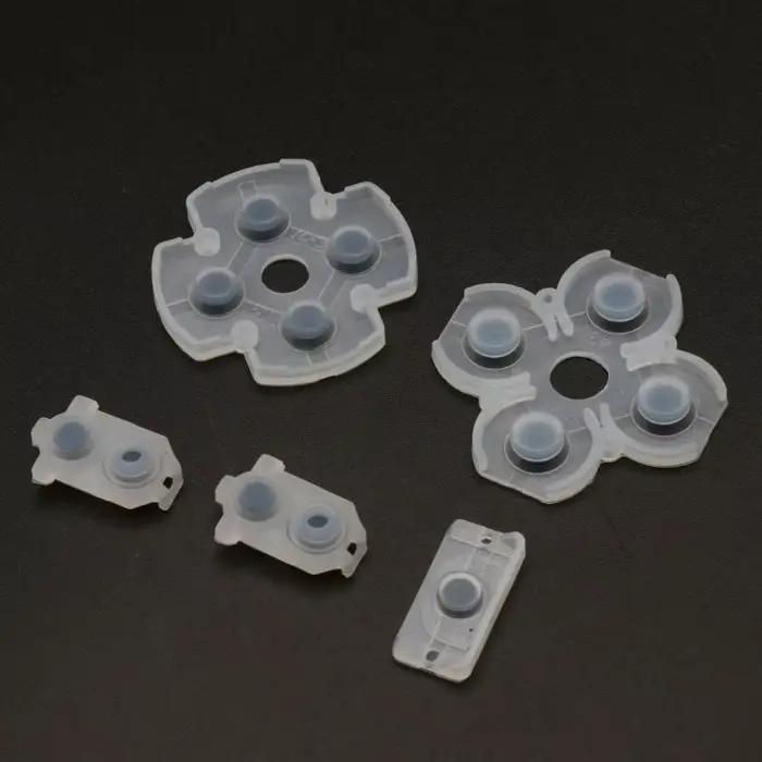 1 jeu de coussinets en caoutchouc conducteurs en Silicone pour manette PS4