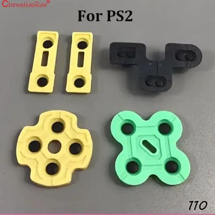 1 ensemble de tampons en caoutchouc conducteur en silicone pour manette PS2 PS3 PS4