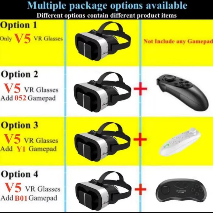 V5 4K réalité virtuelle VR lunettes IMAX 3D vidéo Google carton boîte VR casque