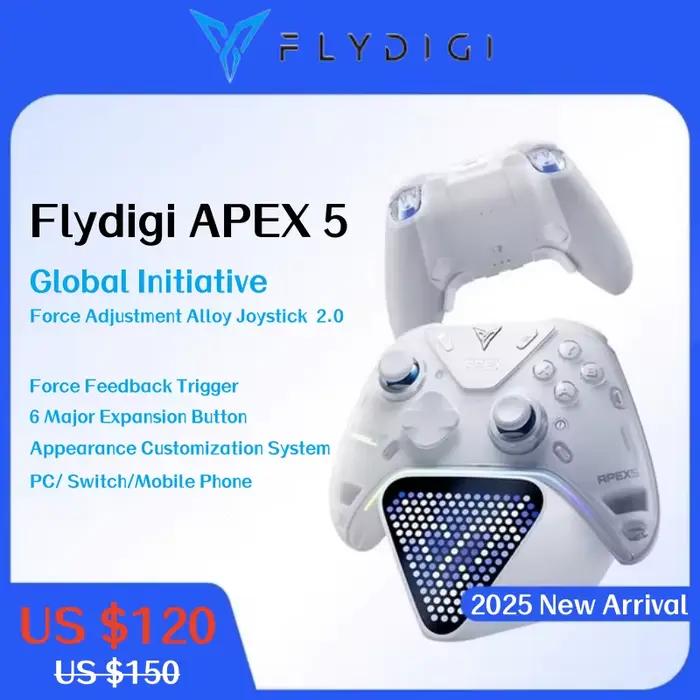 2025 Flydigi Apex 5 contrôleur de jeu Foraceadapt alliage Joystick 2.0 levier Force-Transfer Structure Force retour déclencheur manette de jeu