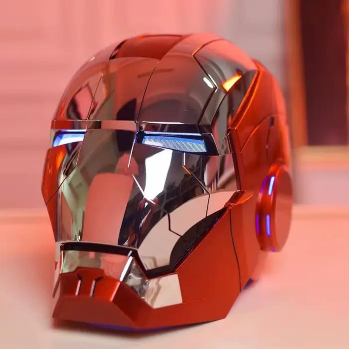 Casque de cosplay Iron Man Mk5 Marvel AutoKing, modèle réduit à l'échelle 1:1, jouet portable avec commande vocale et lumière, pour adultes, cadeau d'anniversaire
