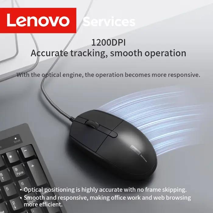 Lenovo – ensemble souris et clavier filaires