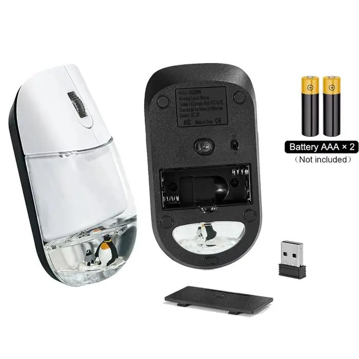 Frutiger Aero mignon flottant océan Animal poupée sans fil Aqua liquide souris 2.4G et Bluetooth