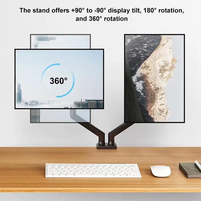Support de double moniteur avec pince C