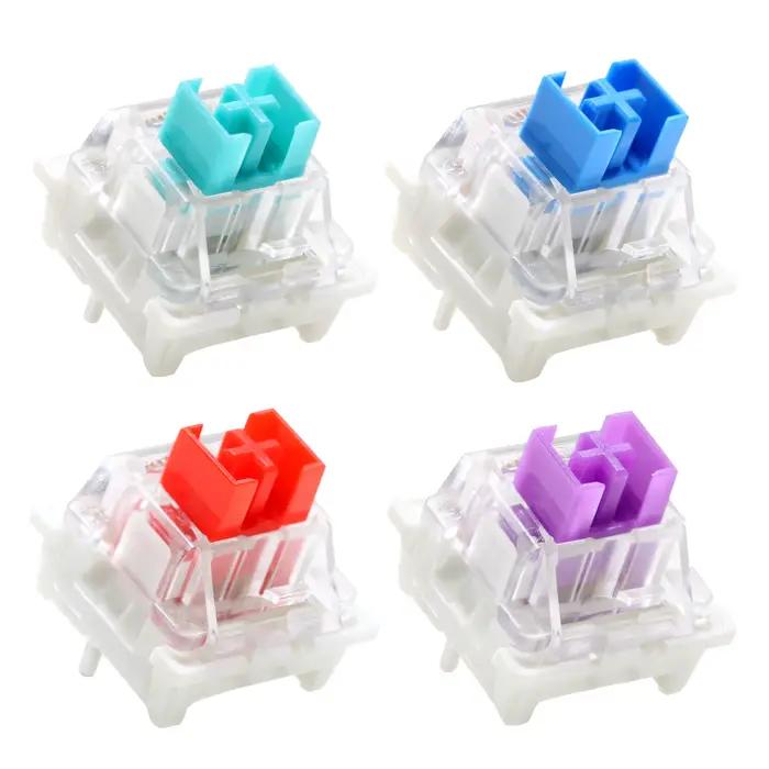 Commutateur Outemu avec manchon pour clavier mécanique OTM linéaire Tactile Clicky anti-poussière bleu marron noir rouge Cyan vert violet