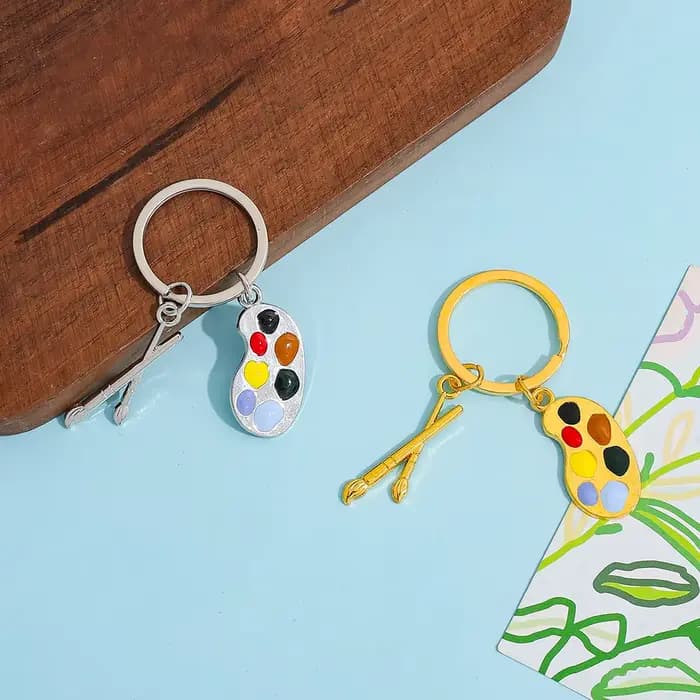 Porte-clés Pinceau de Peinture Fashion Palette – Outil de Peinture
